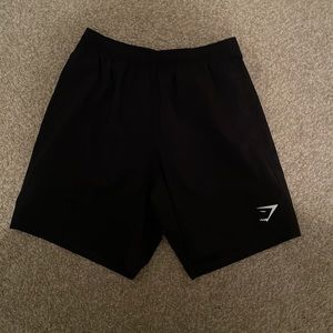 Gymshark 7inch shorts, size small, black